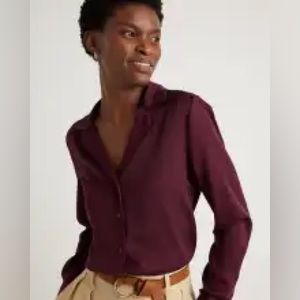 Like new Quince silk long-sleeve blouse